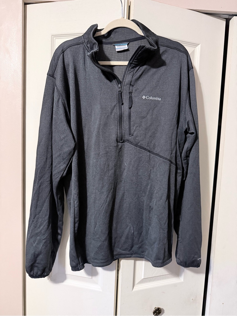 Columbia Men's Dark Gray 1/4 Zip Fleece Pullover